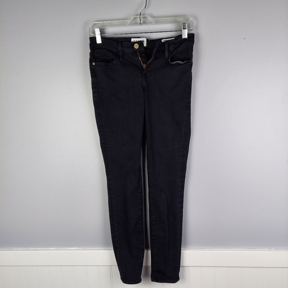 FRAME Le Skinny de Jeanne Black Size 25 - Picture 1 of 7